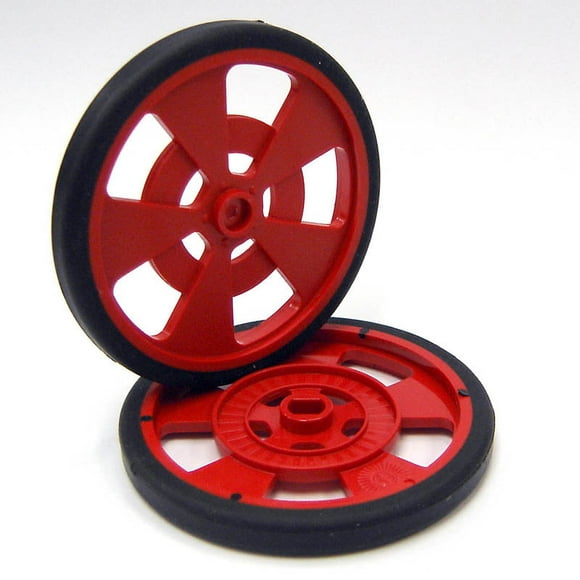 GMPW-R-2 - WHEEL PLASTIC 69MM DIA RED 7.62MM WIDE (2 pcs/pkg)