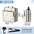 thumbnail image 3 of Zipper Binder with Shoulder Strap 2 inch 3 Ring Waterproof File Folder Organizer Bag 500 Sheet Colorful Easter Bunny Pattern, 3 of 8