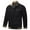 Black-A, variant on Mens Jackets Solid Color Long Sleeve Jacket Zipper Stand-up Collar Leisure Sport Jackets Coats with Pocket Khaki L