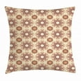 thumbnail image 1 of Earth Tones Throw Pillow Cushion Cover, Mehndi Lace Style Arabian Floral Middle Eastern Oriental Influences, Decorative Square Accent Pillow Case, 16 X 16 Inches, Burgundy Ivory Coral, by Ambesonne, 1 of 1
