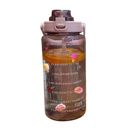 

2000ml Sports Water Bottle Fitness Water Cup with Straw for Women