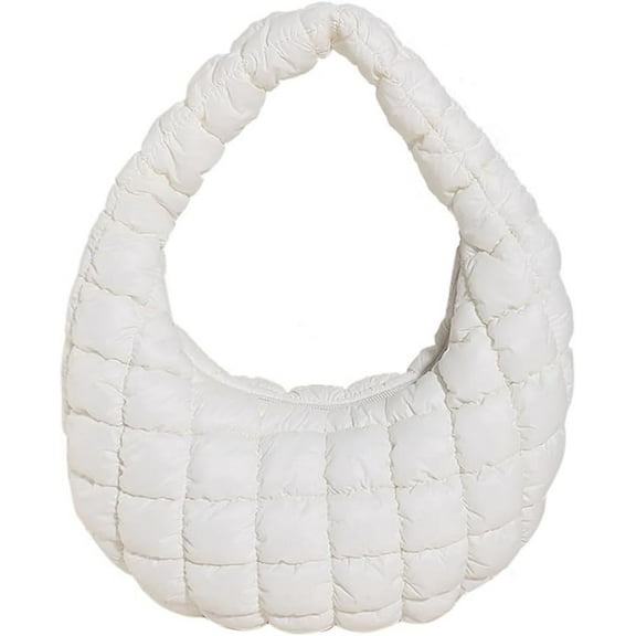 CAILDANL Quilted Hobo Handbag for Women Shoulder Purse Puffer Clutch Purse Trendy Puffy Bag Y2K Aesthetic Handbag