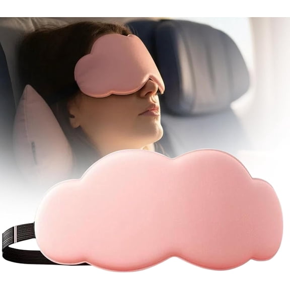 Adjustable Sleep Mask, 100% Blackout, Breathable Sleep Eye Mask, For Sleep, Travel and Naps, Pink