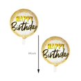 thumbnail image 3 of Juego de globos de aluminio con forma de feliz cumpleaños, 8 unidades, negro y dorado, 45 cm, 3 of 6
