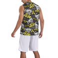 thumbnail image 2 of Naloa White Retro Off-Road Vehicle Basketball Jersey Reversible Men's Mesh Athletic Sports Shirts Training Practice S-4XL4X-Large, 2 of 6