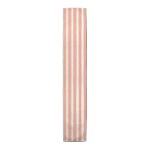 Creative Products Nautical Stripes Coral 16x90 Poly Twill Table Runner