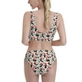 thumbnail image 3 of Picia Christmas Cat Women's High Waisted Bikini Scoop Neck Swimsuit Two Pieces Bathing Suit-X-Large, 3 of 8