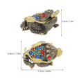 thumbnail image 2 of Copper Toad Sculpture Ornament Desktop Decoration Office Wealth Symbol 1Pcs, 2 of 5