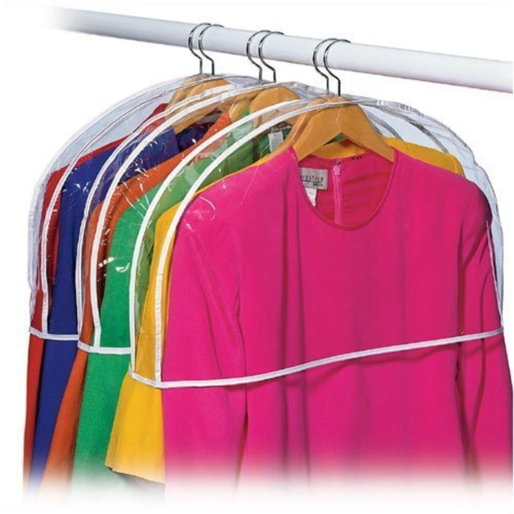 Clear Vinyl Shoulder Covers Closet Suit Protects Storage Home Decor