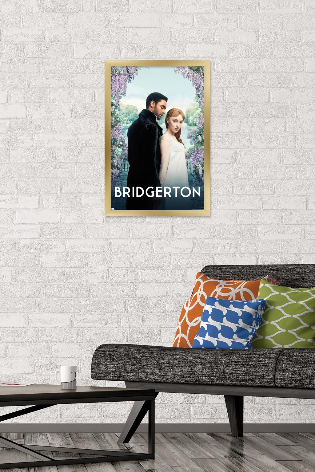 Netflix Bridgerton - Daphne and Simon Wall Poster, 14.725" x 22.375", Framed