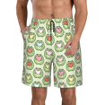 thumbnail image 1 of JUNZAN Cute Chubby Frog Pattern Swim Trunks for Men,Men's Hawaiian Bathing Suit Swimsuits Quick Dry Swimming Board Shorts Beach Shorts with Pockets-XX-Large, 1 of 6