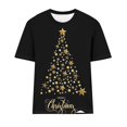 thumbnail image 4 of Camisetas Casuales de las Mujeres Suéter de Manga Corta Impreso Cuello Redondo, Poliéster Ligero para Todas las Estaciones Diario Y Confort de Uso, 4 of 4