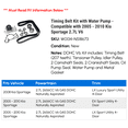 thumbnail image 2 of Timing Belt Kit with Water Pump - Compatible with 2005 - 2010 Kia Sportage 2.7L V6 2006 2007 2008 2009, 2 of 2