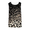 thumbnail image 4 of XUNKUSGA Débardeurs Grande Taille pour Femmes Été Sans Manches Tunique Col Rond Décontracté T-Shirts Amples pour Femmes Mode Été Tunique Plissée Florale Blouses,L,Marron, 4 of 6
