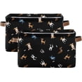 thumbnail image 2 of GZHJMY Storage Basket Cute Dogs Foldable Canvas Laundry Baskets Bin Waterproof Inner Layer with Sturdy Handles for Toy Nursery Blanket Clothes 1 Pack, 2 of 7