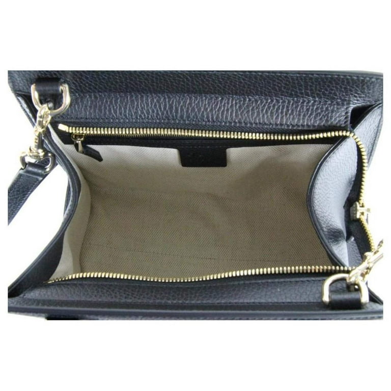 Gucci Soho Leather Tote Crossbody Bag Black 607722 - Walmart.com