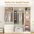 thumbnail image 3 of Lifewit 7 Compartments Hat Organizer for Baseball Caps, 1 Pack Hat Rack Hanging Storage Organizer, Non-Woven Fabric Display Shelf Holds Up to 40 Hats, Cap Holder Hanger for Closet, Bedroom, Grey, 3 of 7