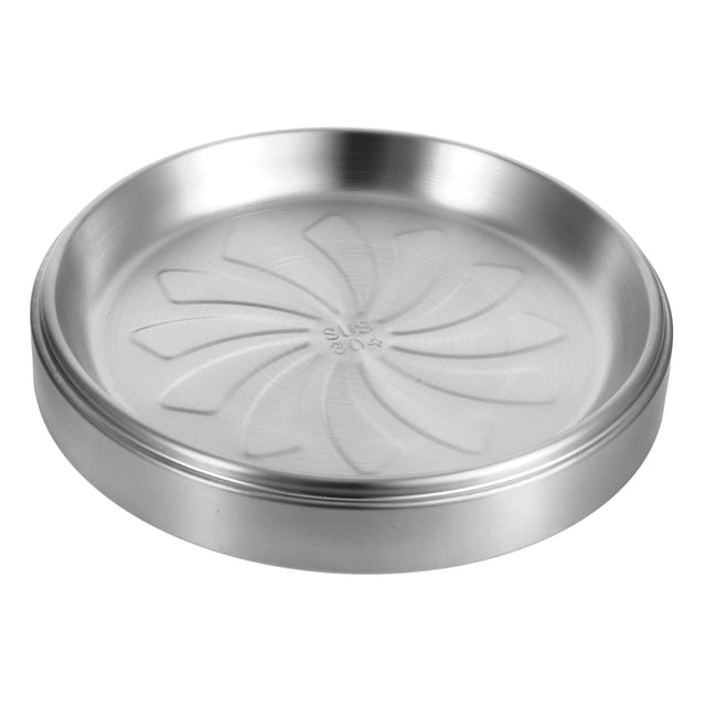 Stainless Steel Serving Tray Round Cake Pan Grill Accessory Storage Food Prep Tray For Bbq Camping Fast Food Cafeteria