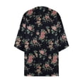 thumbnail image 4 of New Arrivals AXXD Black Swimsuit Cover Up Women Floral Print Puff Sleeve Kimono Cardigan Loose Chiffon Cover Up Tops, 4 of 4