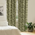 thumbnail image 2 of Ambesonne Butterfly Curtains, Vintage Moth Butterflies, Pair of 28"x84", Dark Olive Green and Cocoa, 2 of 5