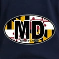 thumbnail image 3 of CafePress - Maryland MD Oval (W/Flag) Women's Long Sleeve Dark - Women's Long Sleeve Graphic Tee Casual Fit, 3 of 4