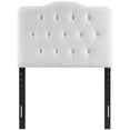 thumbnail image 3 of Modway Annabel Twin Diamond Tufted Performance Velvet Headboard in White, 3 of 8