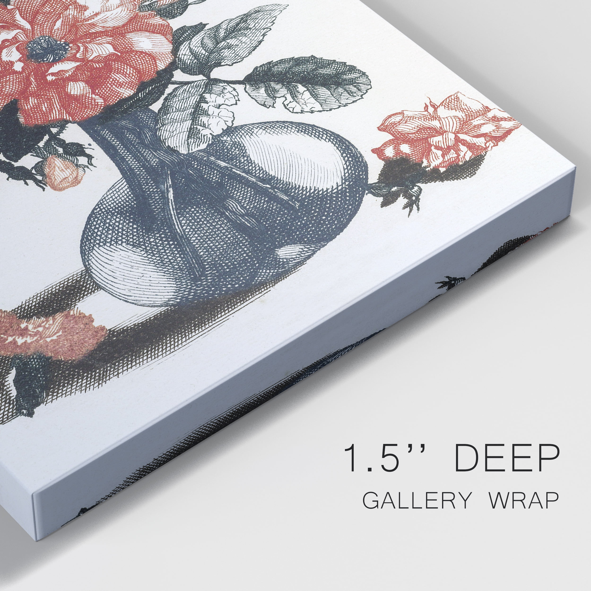 Flowers in a Vase Premium Gallery Wrapped Canvas - Ready to Hang - 40 x 60