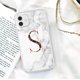 thumbnail image 1 of Funda de teléfono de moda con letra inicial AZ para iPhone 13 Pro Max 11 Pro Max 12 Pro Max 12 Mini 13MiniLuxury, funda suave con textura de mármol Deng Xun unisex, 1 of 2