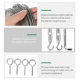 thumbnail image 6 of Wire Rope Kit Steel Tensioner Clothesline Colodoil Silver Stainless, 6 of 12