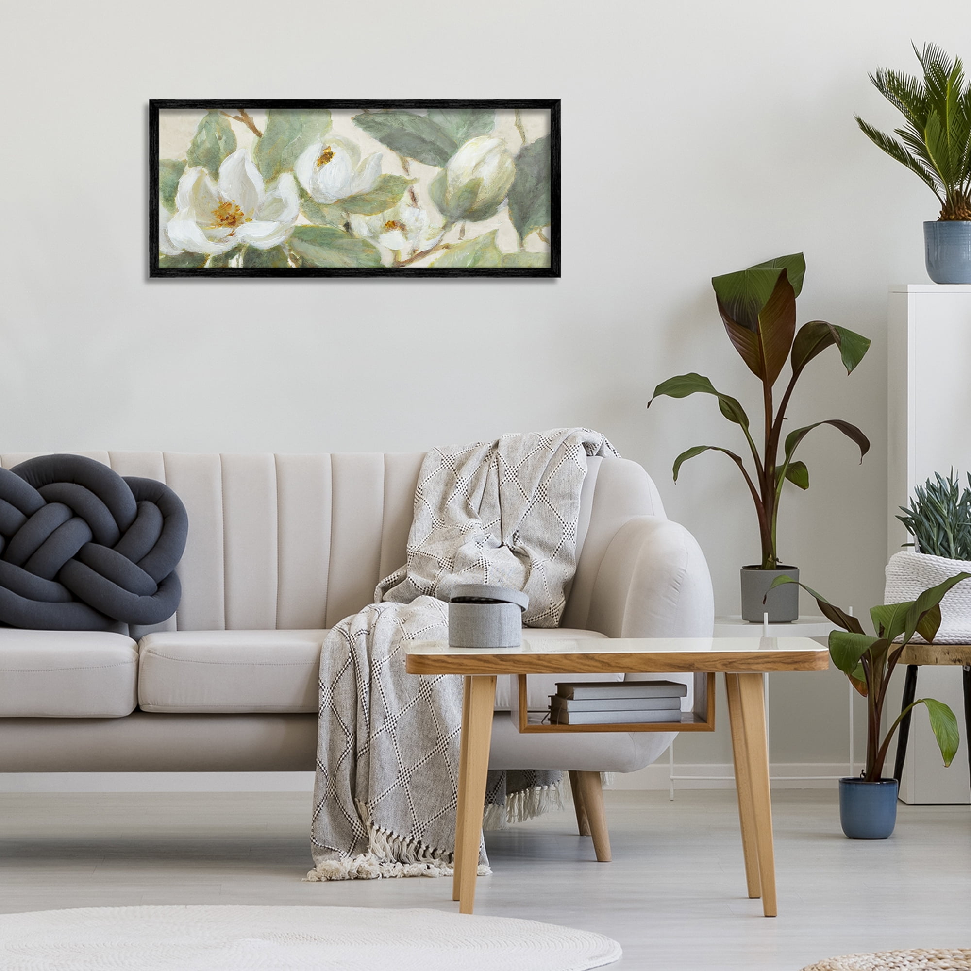 Stupell Industries Delicate Magnolia Dreaming Black Framed Giclee Art, design by Lanie Loreth