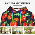 thumbnail image 4 of Haiem Tomatoes for Women's Fashion Hoodies & Sweatshirts with Kangaroo Pocket,Hooded Sweatshirt with Eye-catching Drawstrings-Medium, 4 of 7