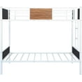 thumbnail image 3 of Churanty Wood Bunk Bed Space-Saving, Twin-over-full, White, 3 of 7