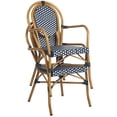 thumbnail image 6 of Safavieh Rosen Outdoor Patio Stacking Arm Chair, Set of 2 - Navy/White, 6 of 12
