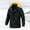 #H-Black, variant on ZHYou Mens Winter JacketWinter Jacket with Hood Water Repellent Windproof Thicken Parka Winter Coat