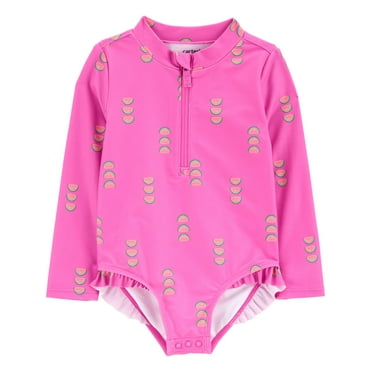 Carter's Child of Mine Toddler Girl Rash Guard Swimsuit, One-Piece, Sizes 12M-5T