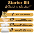 thumbnail image 2 of Kit de inicio con acabado de madera Odie's Oil, 266 ml, con almohadillas aplicadoras, 2 of 6