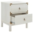 thumbnail image 5 of SAFAVIEH Galio Traditional Style 2 Drawer Nightstand, White/Gold (18.5 in. W x 15.4 in. D x 22.2 in. H), 5 of 13