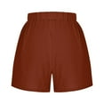 thumbnail image 7 of Women's Casual Shorts Loose Comfy Elastic Waist Shorts Summer Pull On Short with Pockets Shorts Summer Elastic Waist Shorts Casual Solid Color Shorts Ladies Comfy Lightweight Shorts with Pockets, 7 of 7