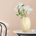 thumbnail image 6 of kowaku Flower Vase with Spiral Design Glass Vase Decoration Bud Vase Table Centerpiece Bedroom Floral Arrangements Indoor Plants Pot light yellow, 6 of 9