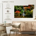 thumbnail image 5 of Elephant Stock Mesmerizing Japanese Waterfall Wall Art - Horizontal Canvas Wall Art - Living Room Wall Decor - Nature Canvas - Green And Orange Decor - 30" x 20", 5 of 8