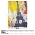 thumbnail image 4 of HENGT  Vintage Watercolor Sherpa Blanket Abstract Tie Dye Blanket, Geometric Patchwork Throw Blanket for Chair Yellow Oil Painting Blanket, Romantic Paris Plush Blanket Lightweight, 4 of 6