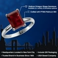 thumbnail image 2 of Gem Stone King PLAT-900 Platinum Red Garnet Engagement Ring for Women | 3.90 Cttw | Emerald Cut 10X8MM | Gemstone January Birthstone | Size 8, 2 of 6