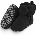 thumbnail image 1 of Botines de forro polar para bebé, pantuflas cálidas y acogedoras, fáciles de poner, botines suaves para recién nacidos, antideslizantes y ajustables para niños y niñas, 1 of 5