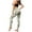 Khaki, variant on TSADFHJI Jean Skirt Stretch Women's Camouflage Printed Yoga Pants Skinny Sports Leggings Fitness Pants L Red