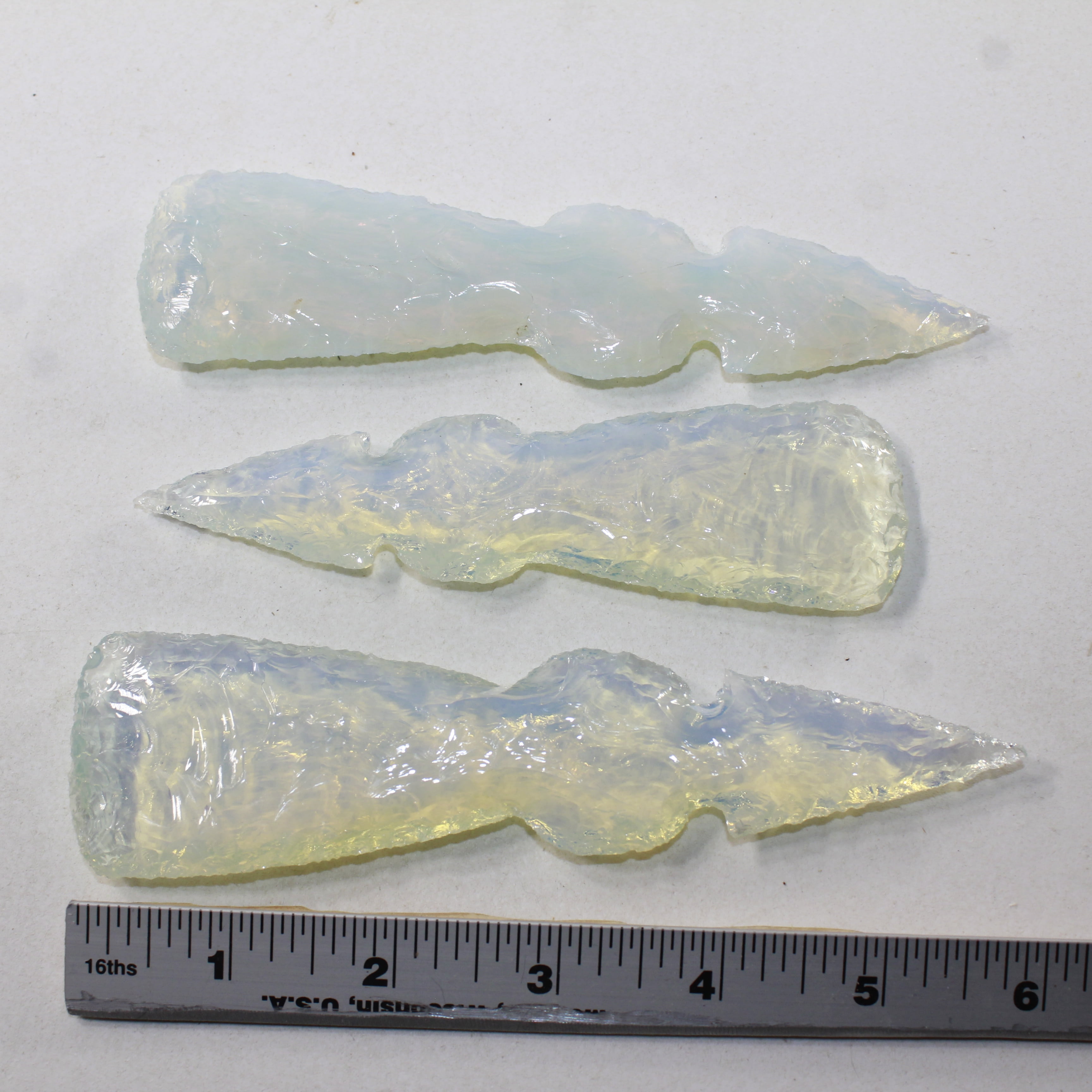 3 Opalite Ornamental Tomahawk Heads #6329 Ax Axe Hatchet