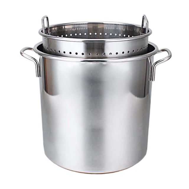 Olla de acero inoxidable para enlatar Pasta, olla para hervir, hervir , olla de cocina fácil de limpiar, olla de inducción para el hogar Olla con cesta