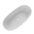 thumbnail image 4 of Knightsbrook 64" x 33" Manmade Stone Bathtub in Matte White, 4 of 9