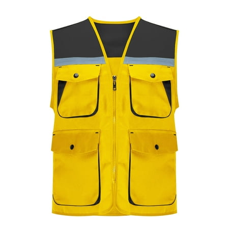 Women Blouse Travel Hiking Vests Women s Breathable Fishing Jacket Lapel Vests Zipper Closure Stand Collar Solid Color Outdoor Gilets