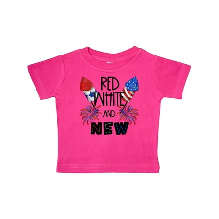

Inktastic Red White and New 4th of July Baby Fireworks Gift Baby Boy or Baby Girl T-Shirt