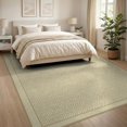 thumbnail image 3 of ODIKA 8'x10' Washable Area Rug Herringbone Vintage Farmhouse Motif Interlocking Geometric Door for King Size Bedroom Under Bed, Master Suite, Non-Shedding, Easy Care, 3 of 7